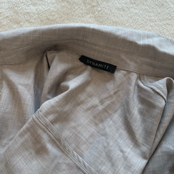 Dynamite Oversized Shirt Jacket - Taupe/Beige - Picture 4 of 6